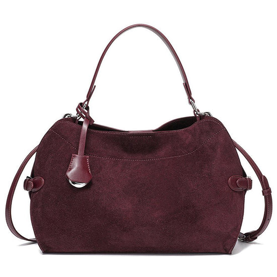 Genuine Deer Suede Brushed Handbag