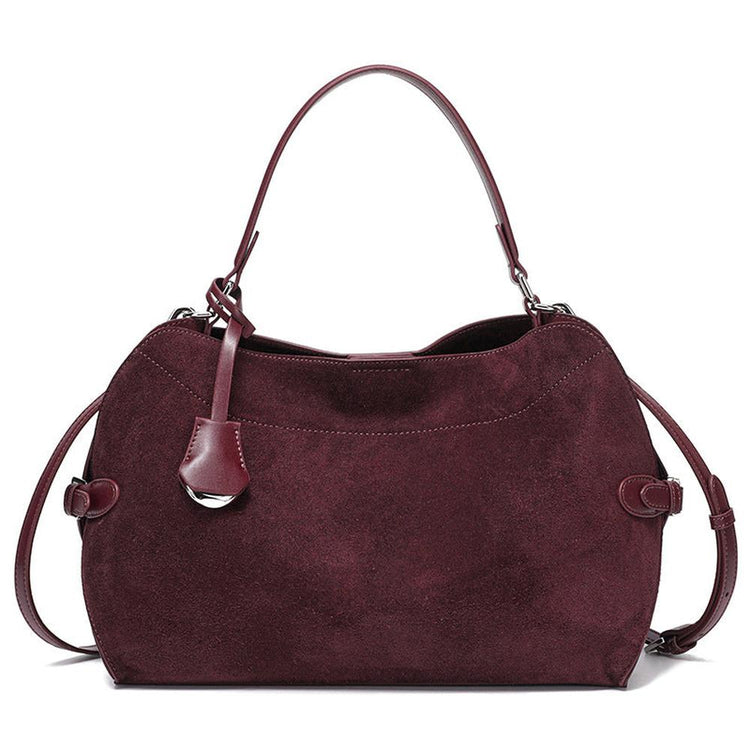 Genuine Deer Suede Brushed Handbag