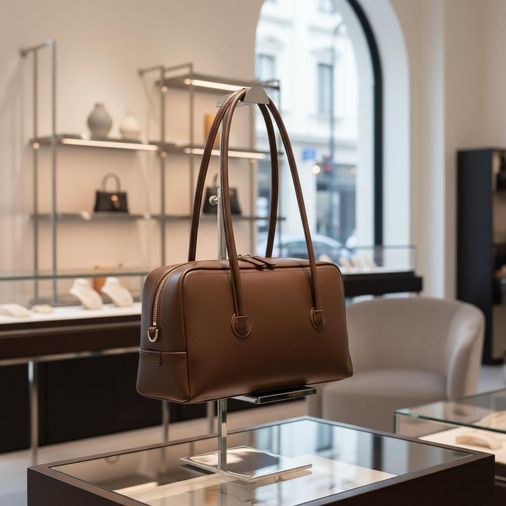 Genuine Leather Boston Shoulder Bag