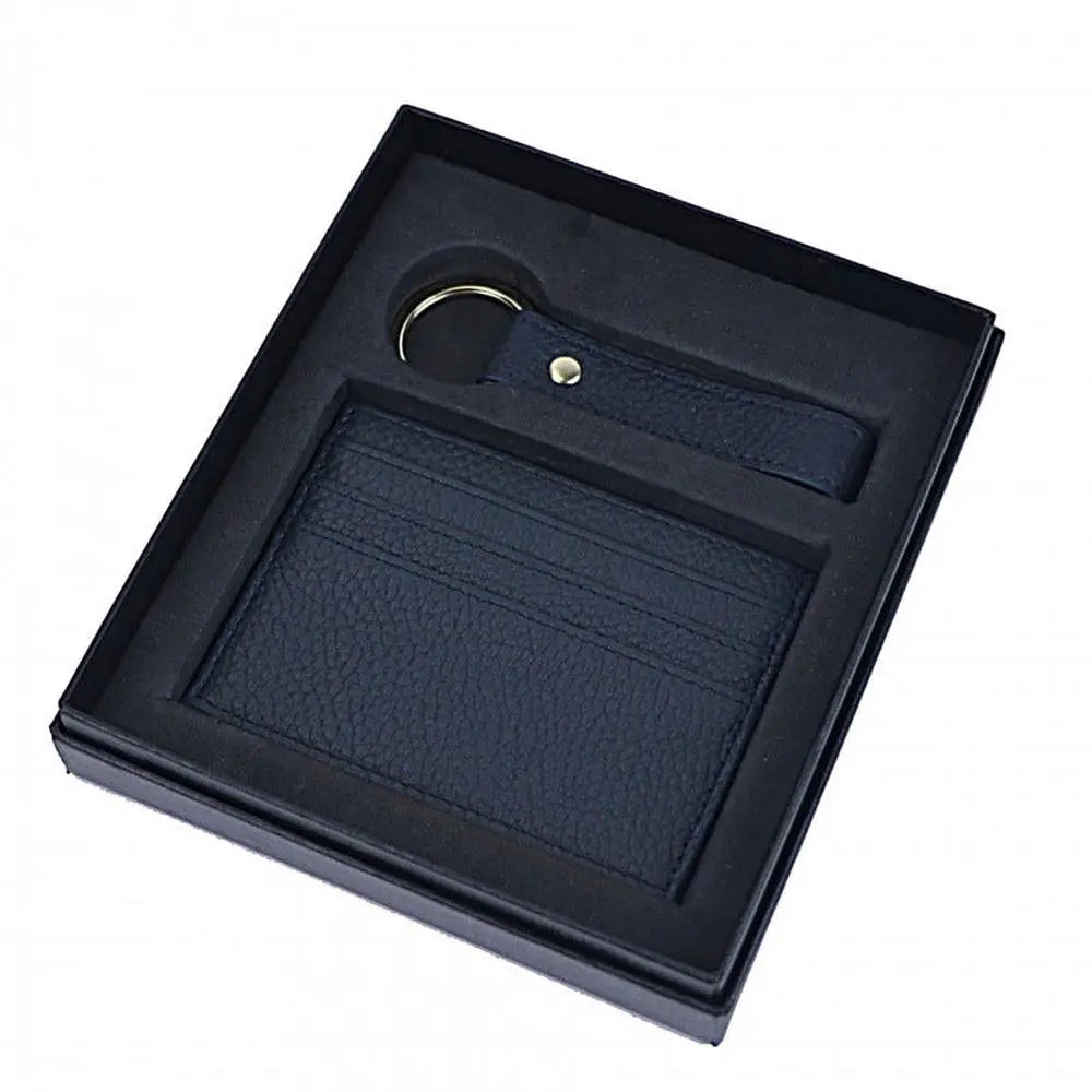 Genuine Leather - Creative Leather Keychain Certificate Card Holder