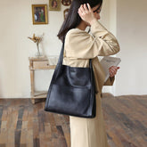 Genuine Leather Simple All-match Shoulder Bag