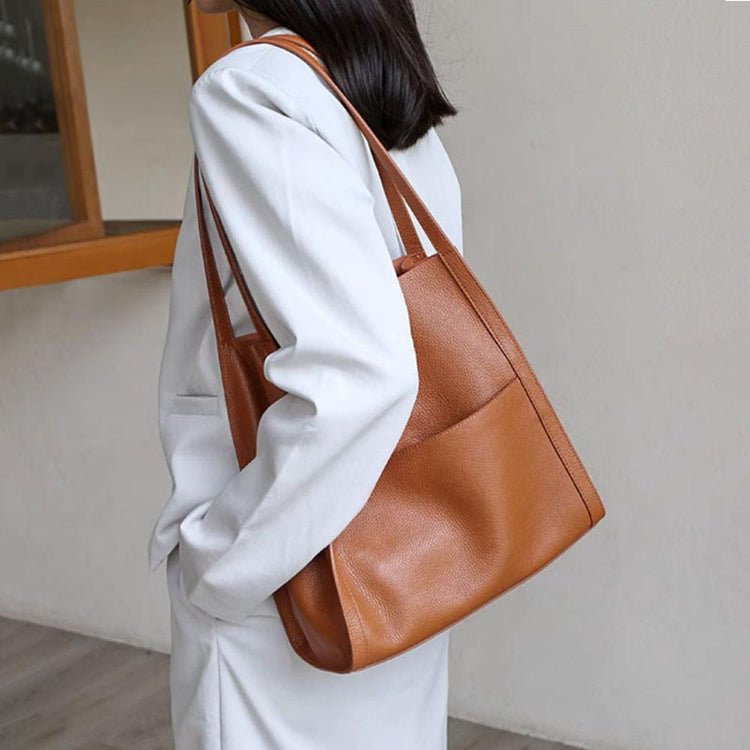 Genuine Leather Simple All-match Shoulder Bag