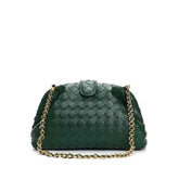 Genuine Leather Woven Small Square Shoulder Messenger Bag