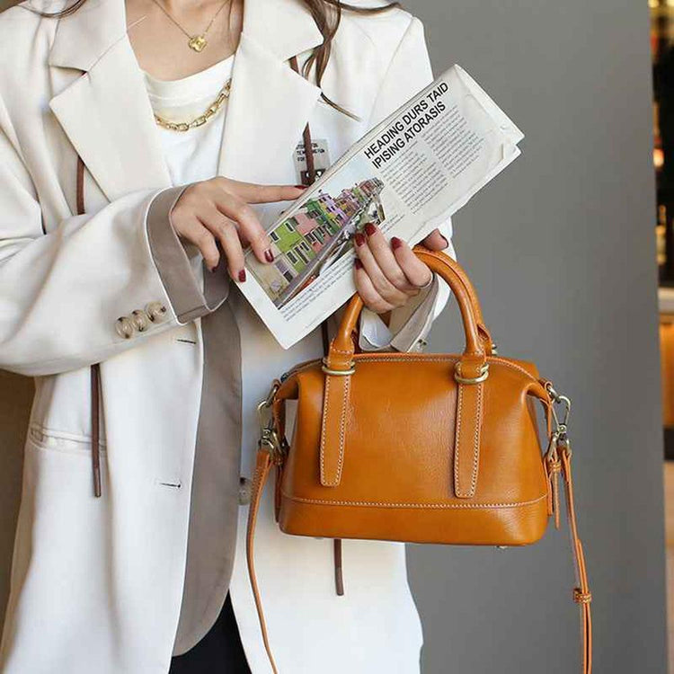 Genuine Leather handle satchel Bag