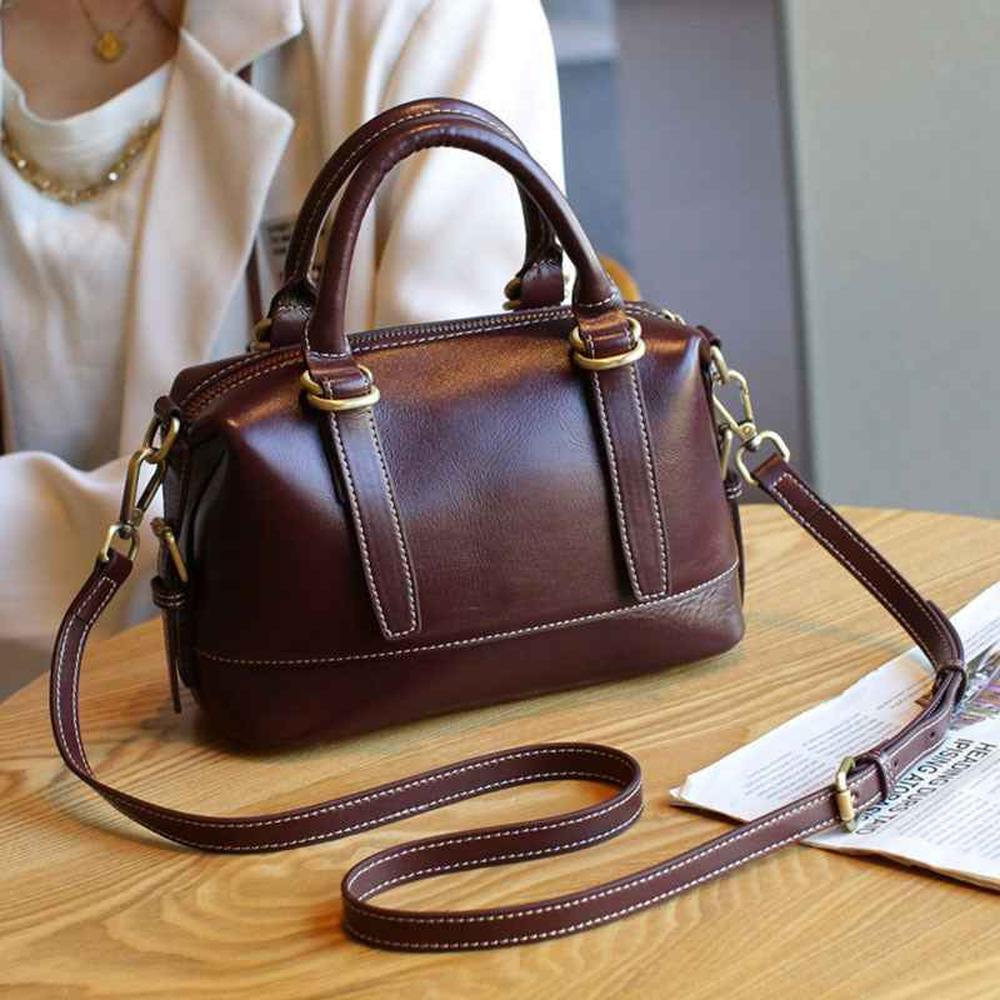 Genuine Leather handle satchel Bag
