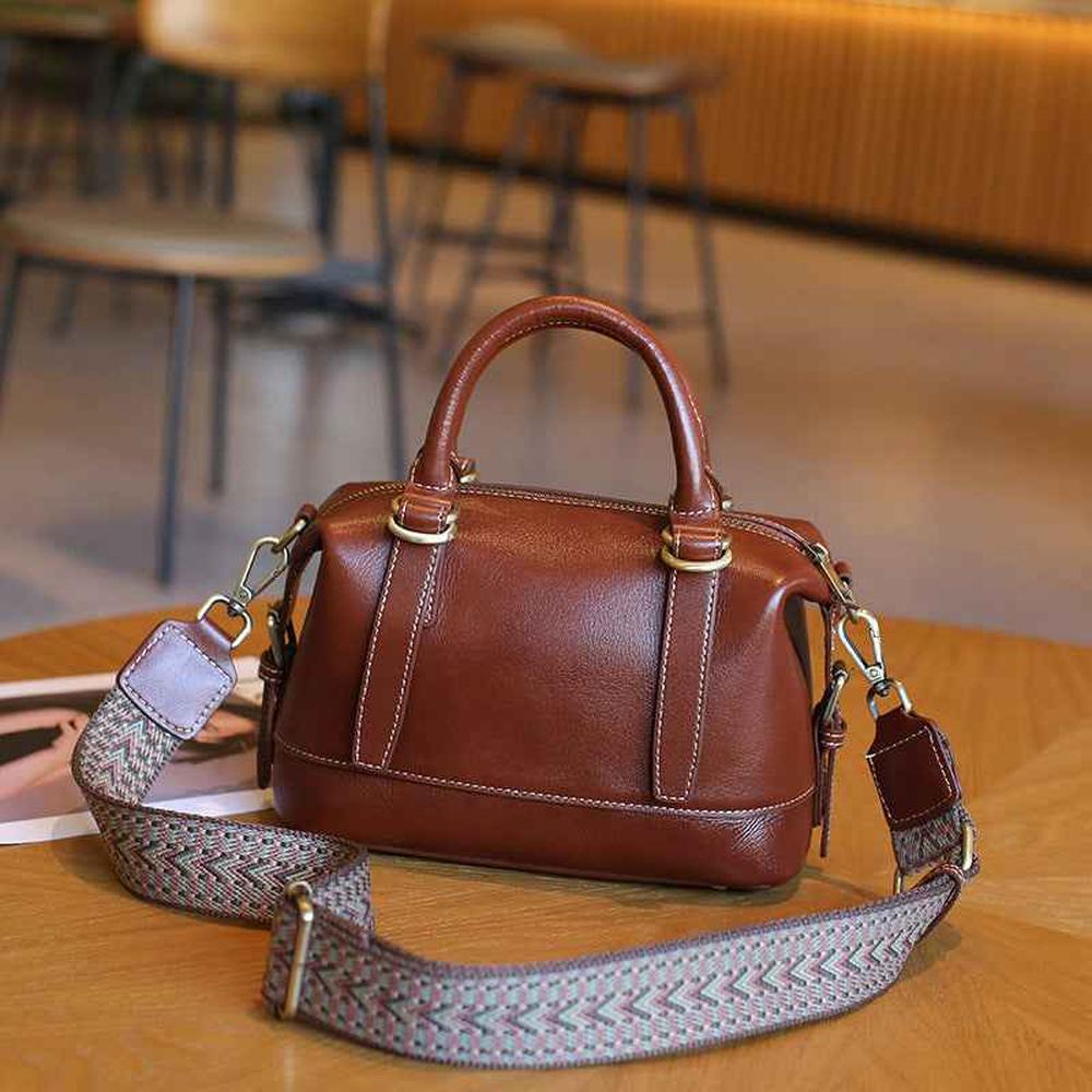 Genuine Leather handle satchel Bag