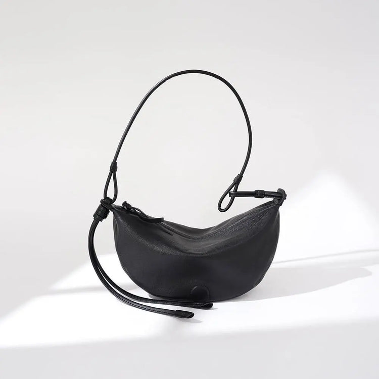 Half Moon Sheepskin Retro Shoulder Bag