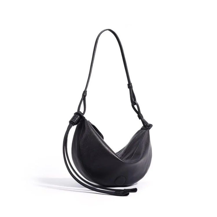 Half Moon Sheepskin Retro Shoulder Bag