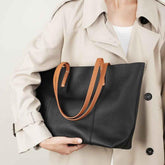 Handcrafted Cowhide Leather Tote Bag for Stylish Everyday Use