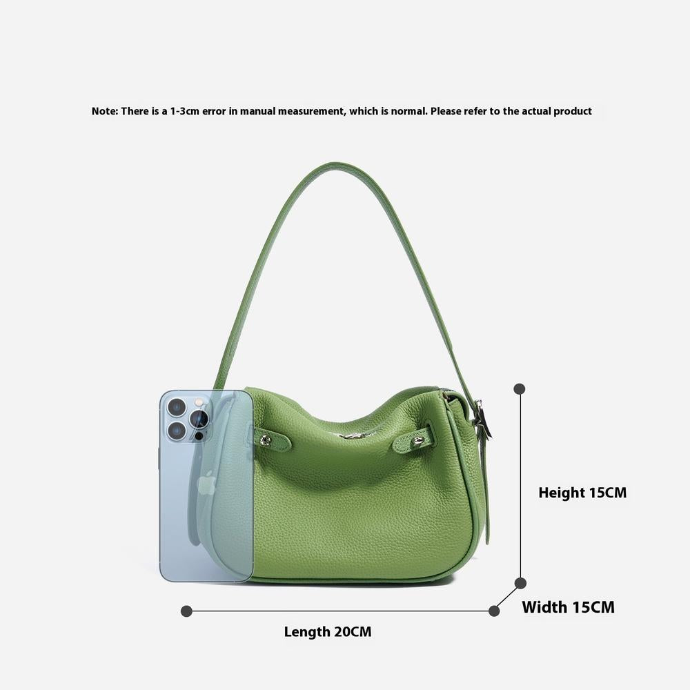 High-End Leather Pillow Shoulder Bag