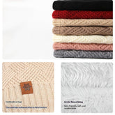 Ladies Warm Knitted Hat Scarf And Gloves Three-Piece Set