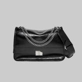 Large Black Chain Messenger Bag
