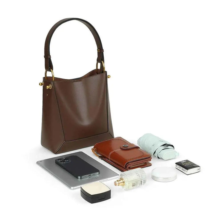 Large Capacity Leather Women&