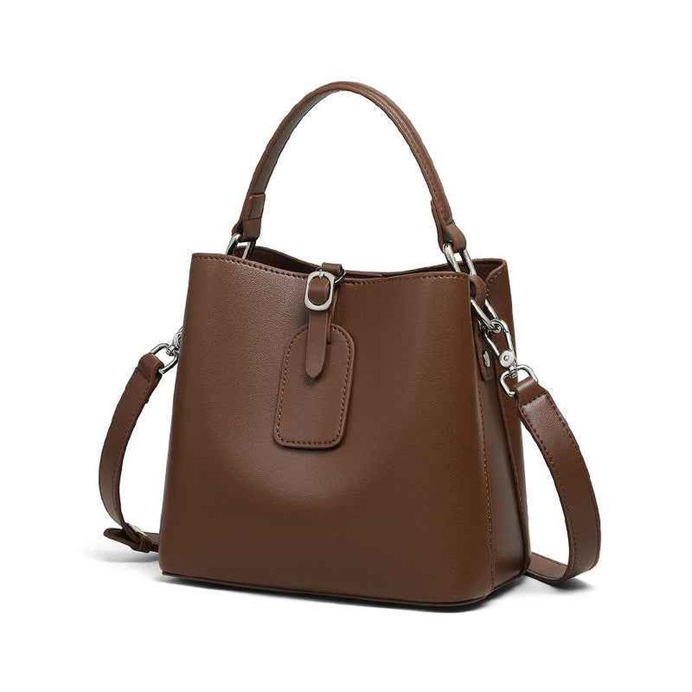 Large Leather Bucket handle Crossbody