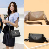 Large multifonctional leather crossbody bag