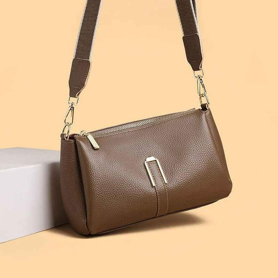 Large multifonctional leather crossbody bag