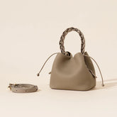 Leather Bucket Bag - Stylish Crossbody Design for Everyday Use