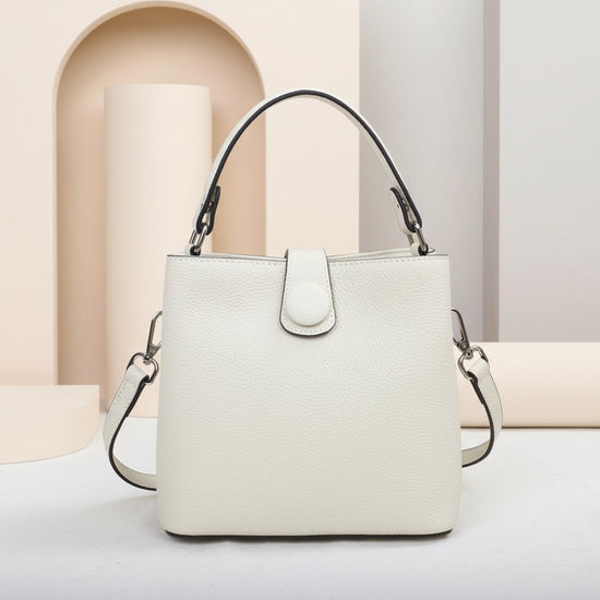 Leather Crossbody Bag - Stylish Bucket Messenger for Everyday Use