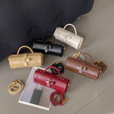 Leather Cylinder Handbag