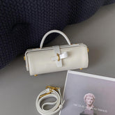 Leather Cylinder Handbag