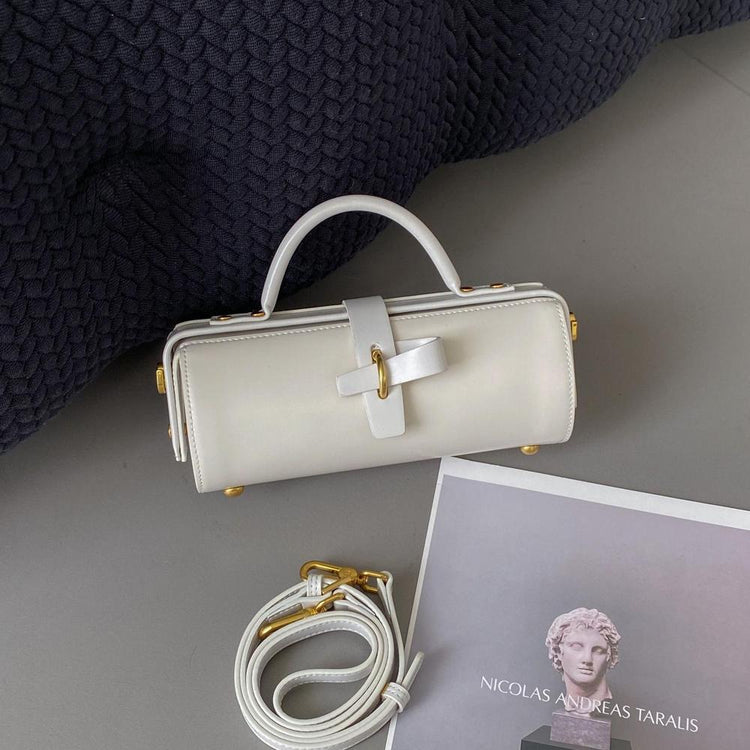 Leather Cylinder Handbag