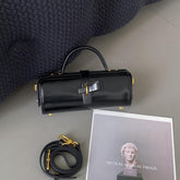 Leather Cylinder Handbag