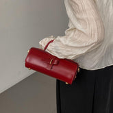 Leather Cylinder Handbag