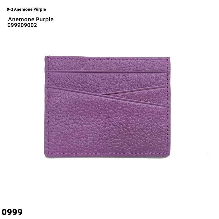 Leather Oil Edge Oblique Thin CardHolder