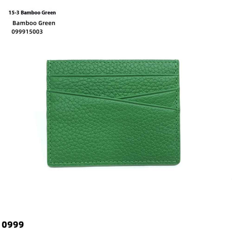 Leather Oil Edge Oblique Thin CardHolder