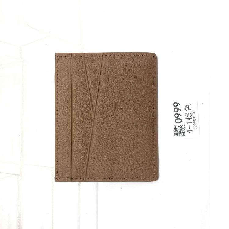 Leather Oil Edge Oblique Thin CardHolder