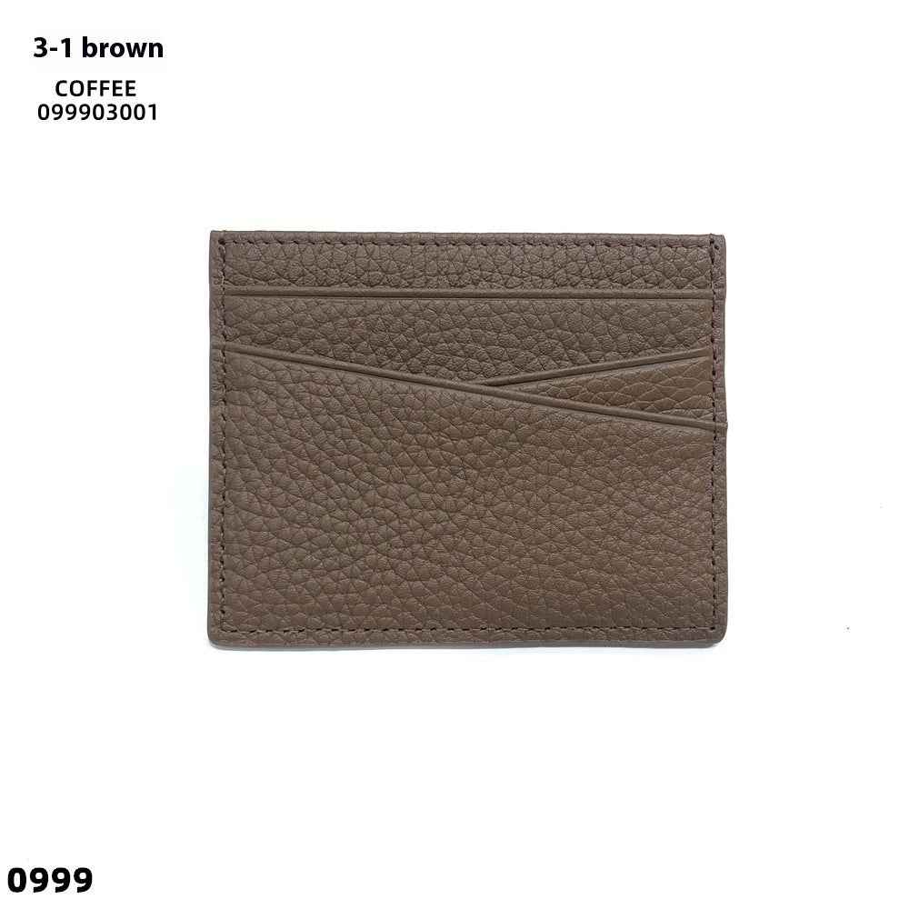 Leather Oil Edge Oblique Thin CardHolder