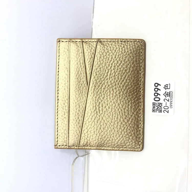 Leather Oil Edge Oblique Thin CardHolder