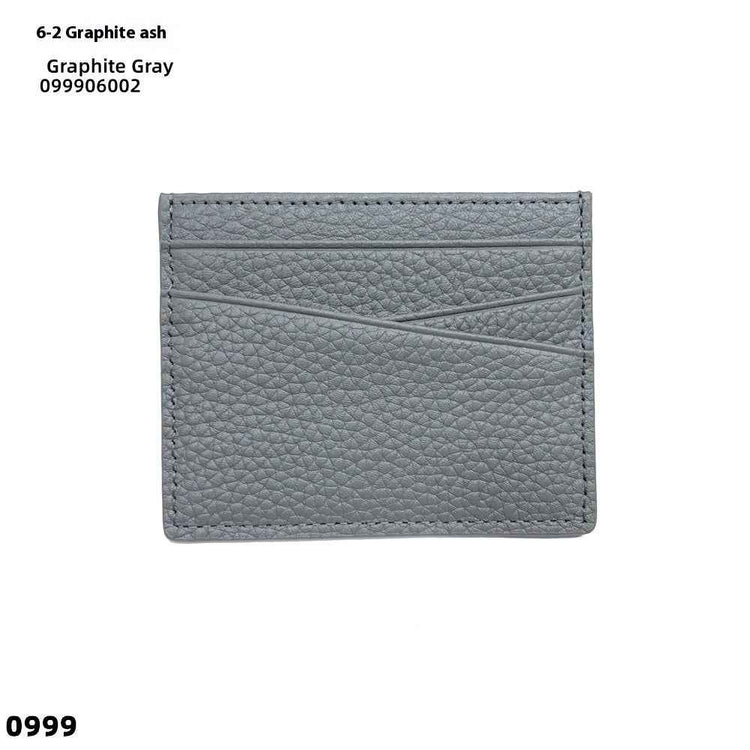 Leather Oil Edge Oblique Thin CardHolder