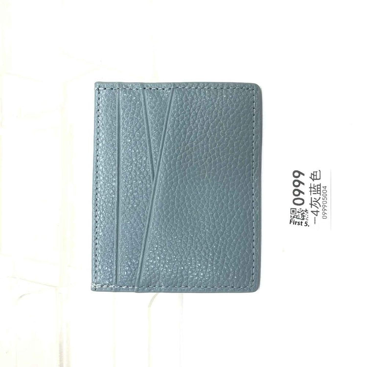 Leather Oil Edge Oblique Thin CardHolder