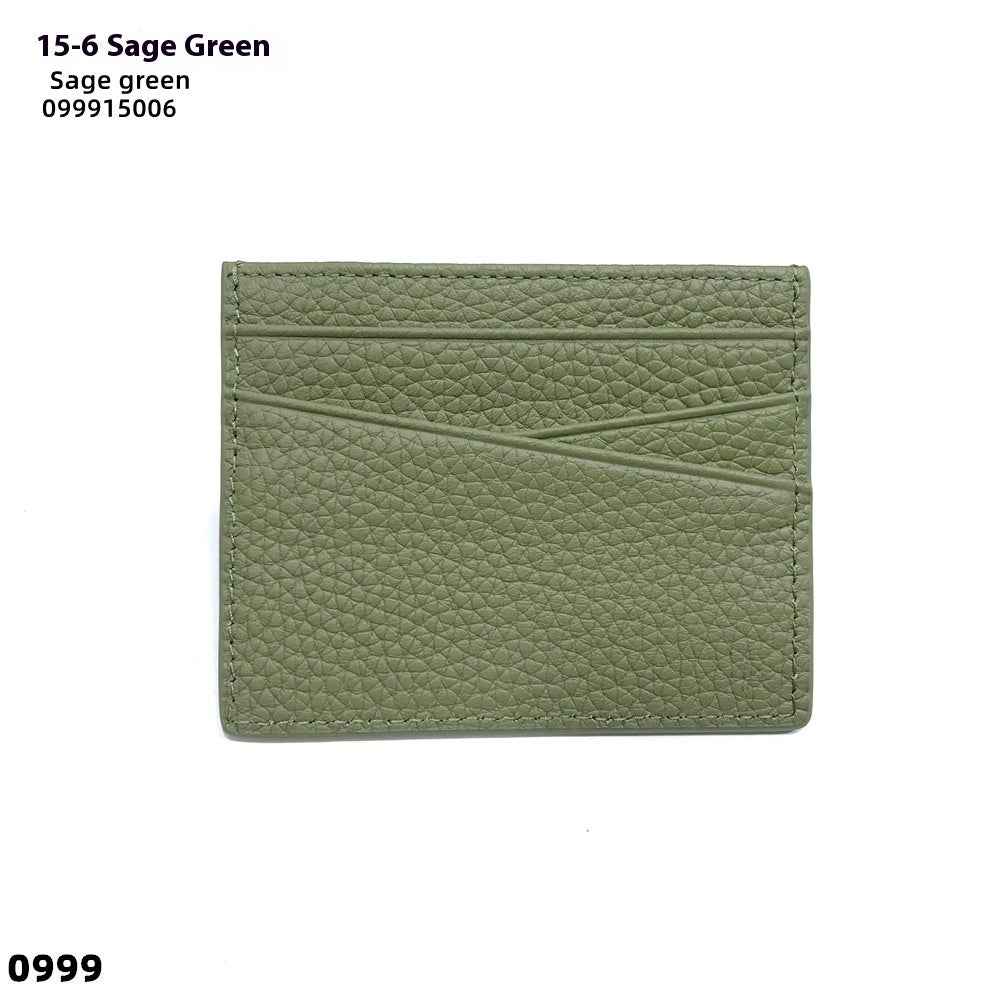 Leather Oil Edge Oblique Thin CardHolder