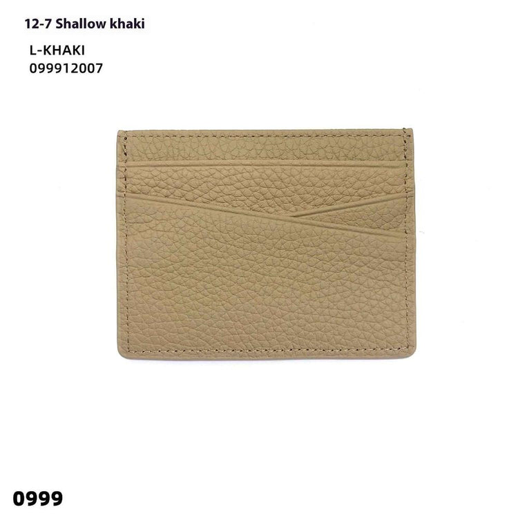 Leather Oil Edge Oblique Thin CardHolder