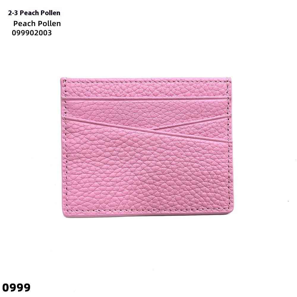 Leather Oil Edge Oblique Thin CardHolder