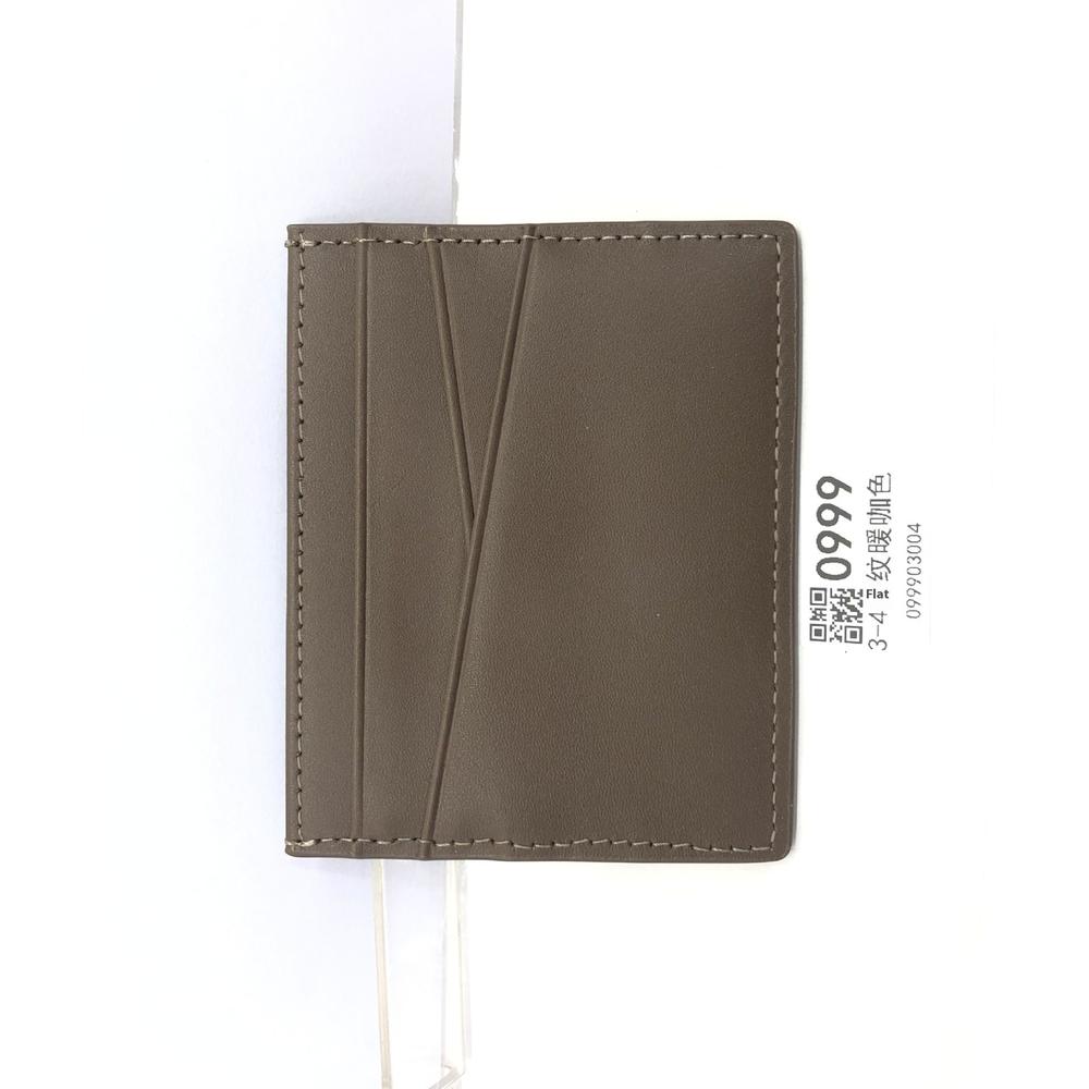 Leather Oil Edge Oblique Thin CardHolder