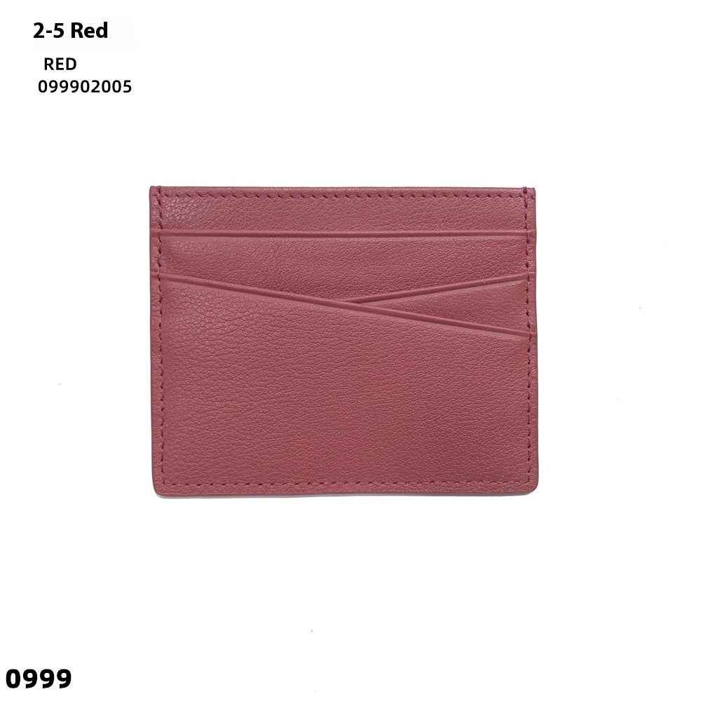Leather Oil Edge Oblique Thin CardHolder