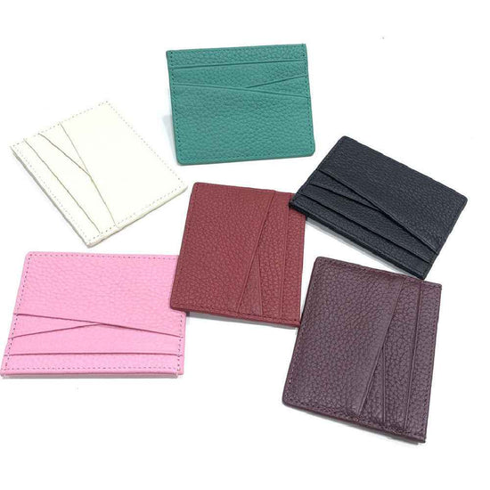 Leather Oil Edge Oblique Thin CardHolder