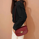 Leather Retro chic and durable style Saddle Bag