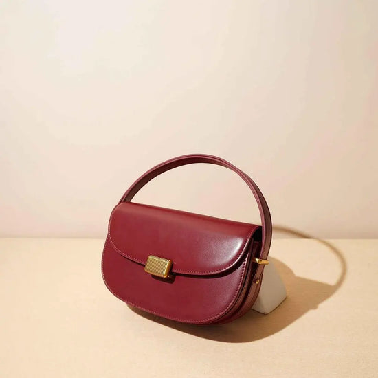 Leather Retro chic and durable style Saddle Bag