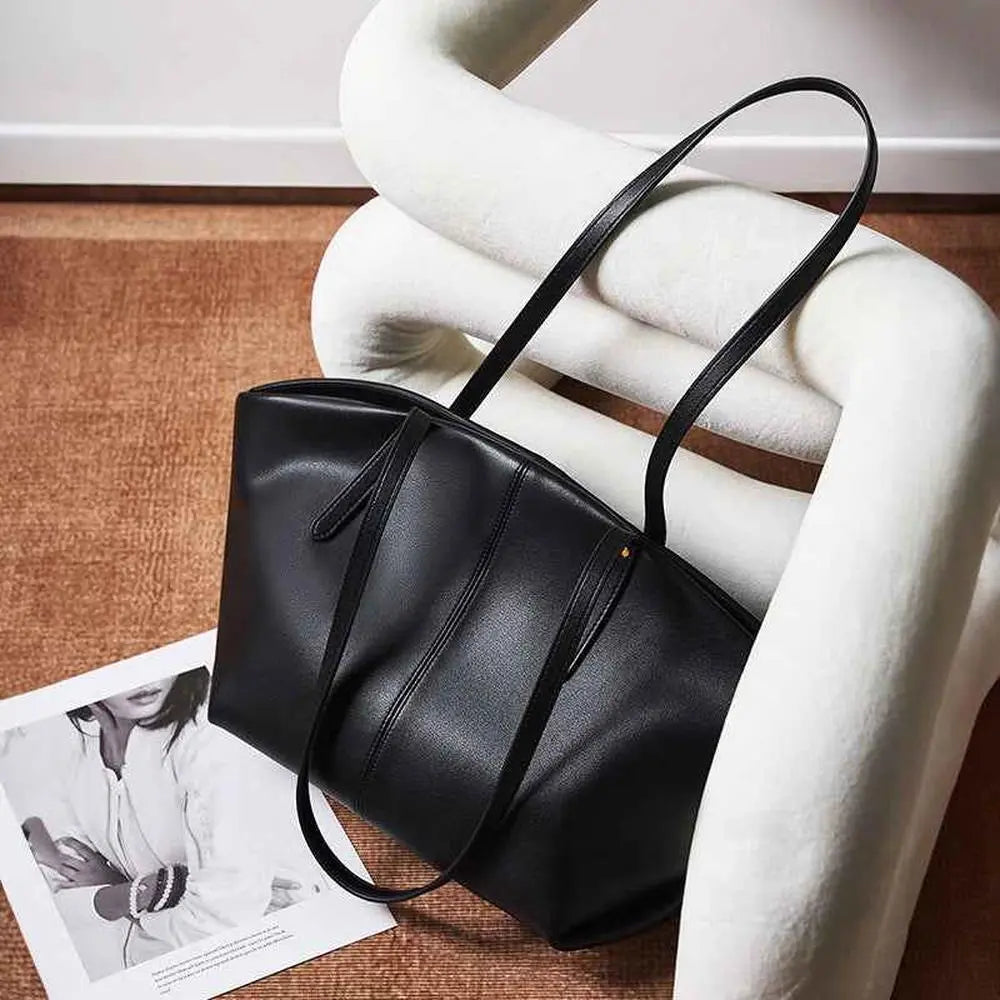 Leather Tote Bag - Premium Genuine Leather Tote for Women