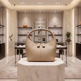 Litchi Grain Leather Handbag