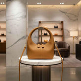 Litchi Grain Leather Handbag