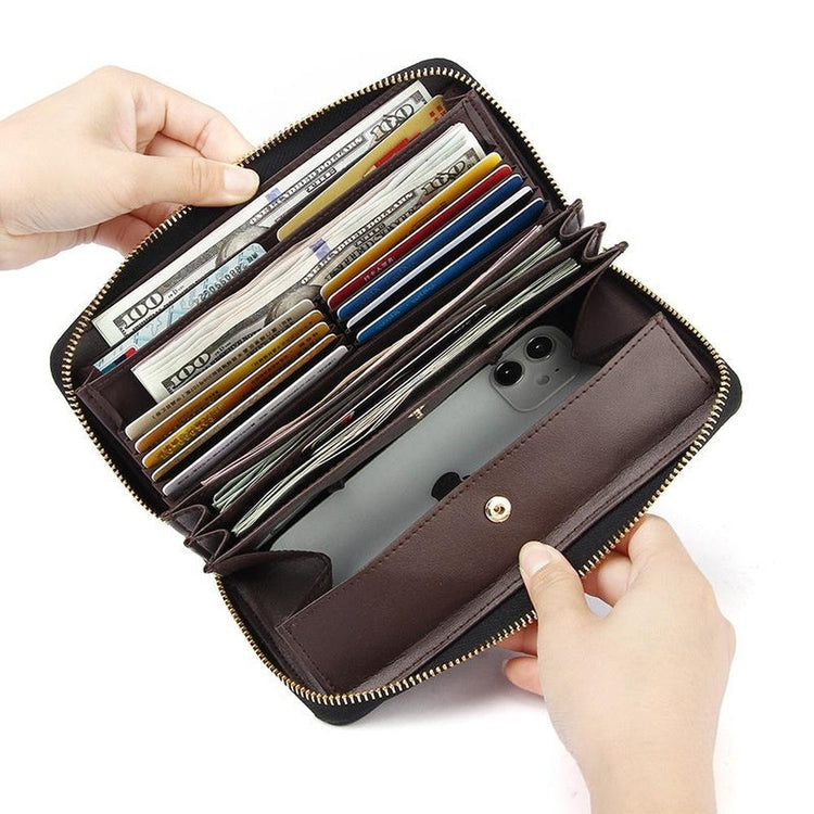 Long High-Grade Leather Wallet for Women