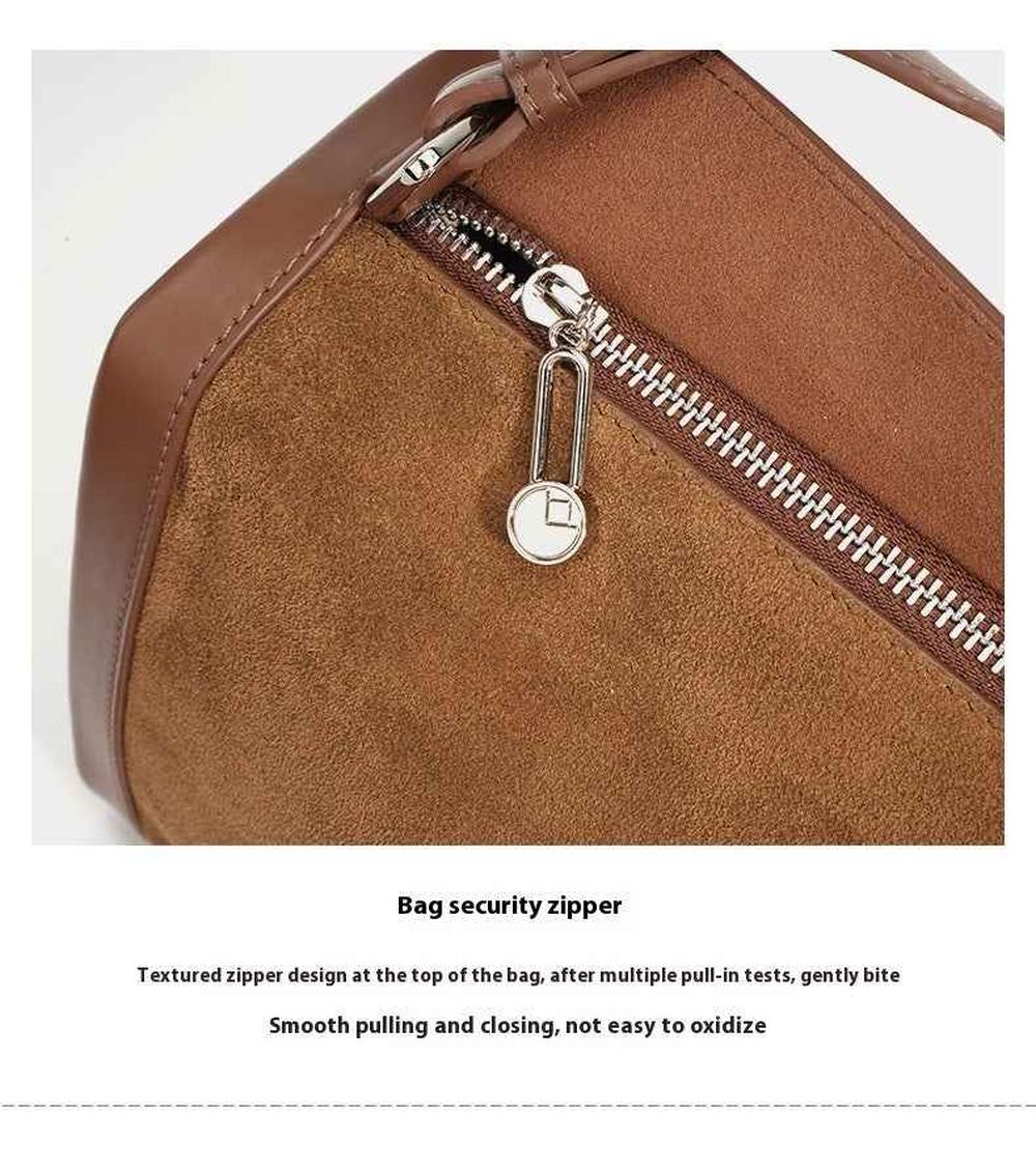 Matte Leather Shoulder Messenger Bag
