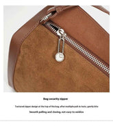 Matte Leather Shoulder Messenger Bag