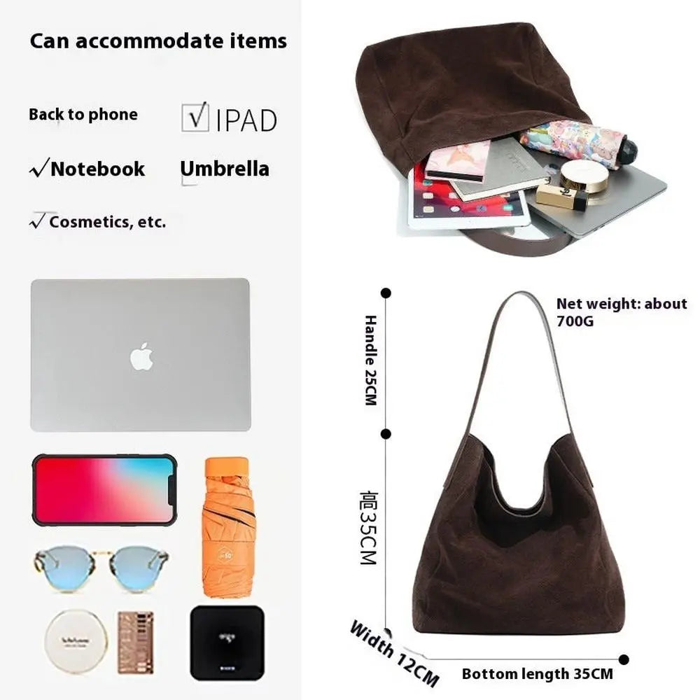 Matte Suede High-grade Tote Bag