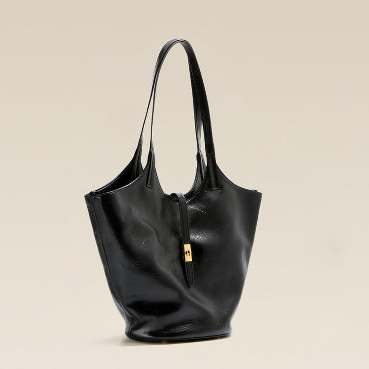 Modern Genuine Leather Bucket Handbag | Stylish Leather Handbags for Every Occasion